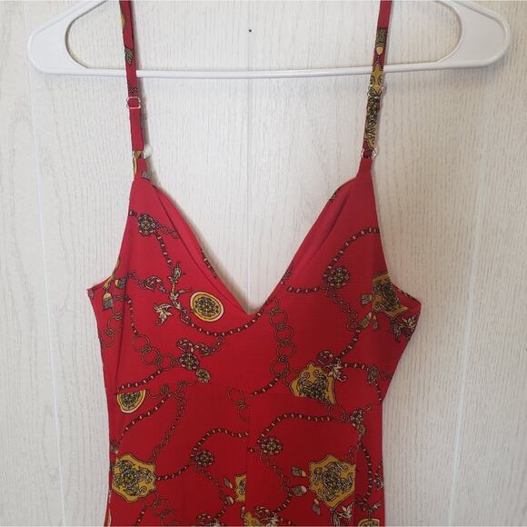 Speechless red chain print maxi dress SZ XSMALL New With Tags - Picture 6 of 11